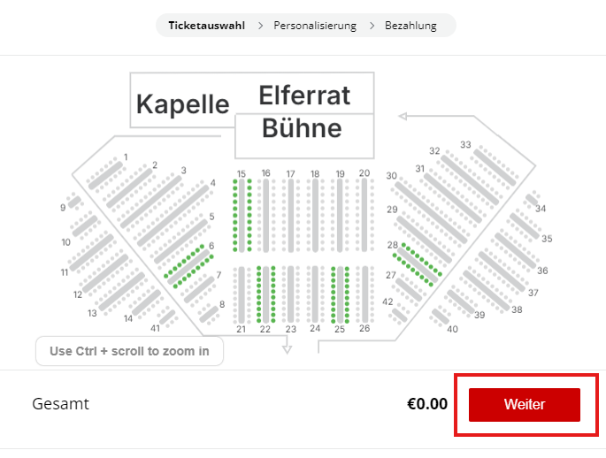 Sitzplatzauswahl