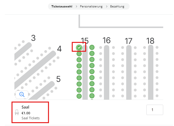 Sitz ausgewählt